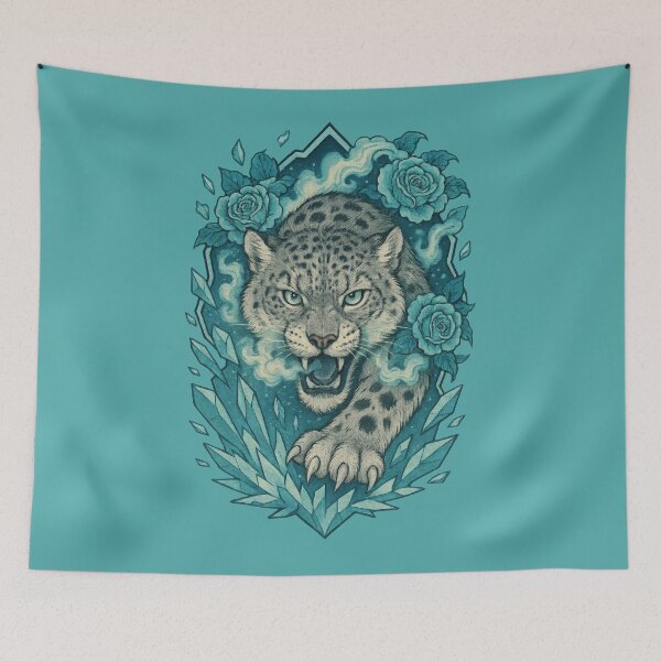 Item preview, Frost Leopard Blooming Resolve designed and sold by EdvvinStudios.