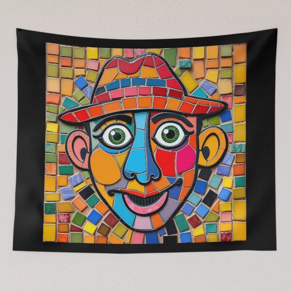 Item preview, The Colorful Mosaic Face : )) designed and sold by Henrybubbles400.
