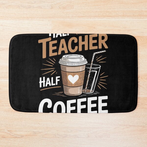 Item preview, Half Teacher Half Coffee Funny Saying Quote Coffee Lover designed and sold by NailMolisa.