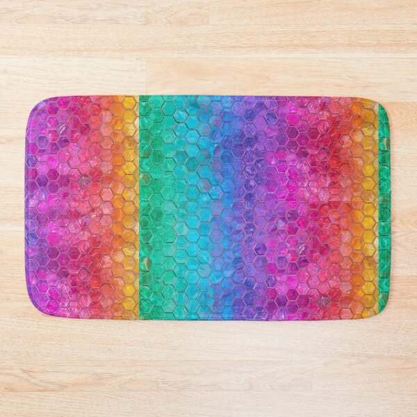 Item preview, Iridescent Hexagon Pattern – Vibrant Holographic Geometric Art designed and sold by PixelVibe782.