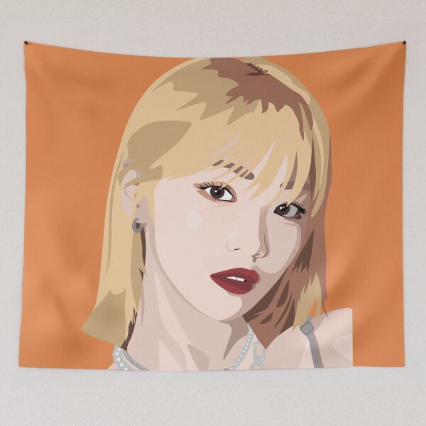 Item preview, Chaewon of Lesserafim in a stunning vector digital portrait designed and sold by Aome22.