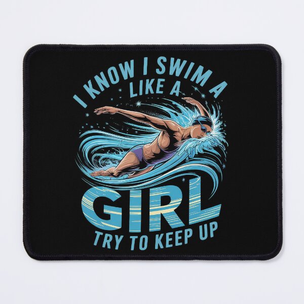 Item preview, I Swim Like A Girl Swimmer Women Ladies Funny Swimming designed and sold by VerseFarm.
