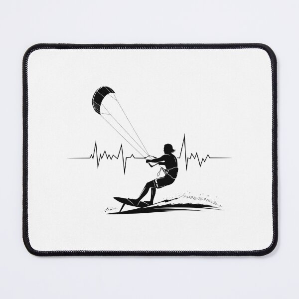 Item preview, Kitesurfing Heartbeat – Kiteboarding Silhouette Vector designed and sold by VividOrganica.