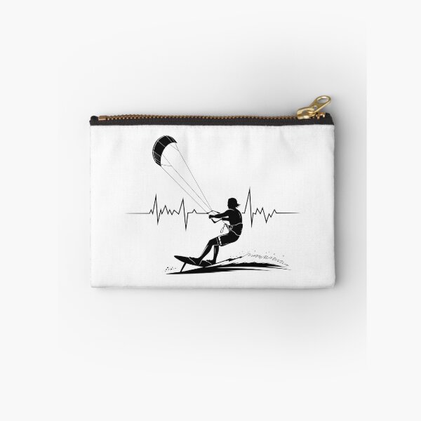 Item preview, Kitesurfing Heartbeat  – Kiteboarding Silhouette Vector designed and sold by VividOrganica.