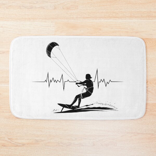 Item preview, Kitesurfing Heartbeat  – Kiteboarding Silhouette Vector designed and sold by VividOrganica.