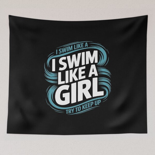 Item preview, I Swim Like A Girl Try To Keep Up I Swimming I Swimmer  designed and sold by VerseFarm.