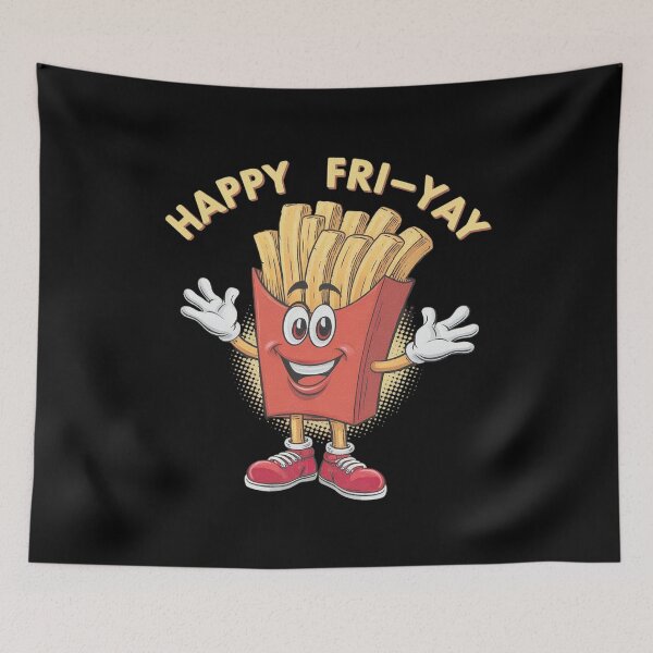 Item preview, Happy Fri Yay French Fries Teacher Life Friday Weekend  designed and sold by NailMolisa.