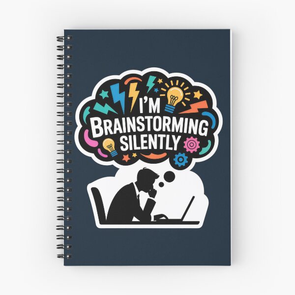 Item preview, I’m Brainstorming Silently – Funny Creative Thinking Sticker designed and sold by WatchesAndMore.