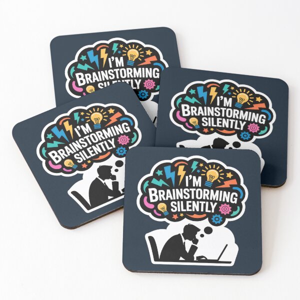 Item preview, I’m Brainstorming Silently – Funny Creative Thinking Sticker designed and sold by WatchesAndMore.