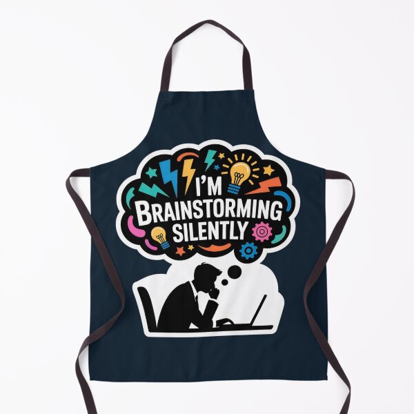 Item preview, I’m Brainstorming Silently – Funny Creative Thinking Sticker designed and sold by WatchesAndMore.