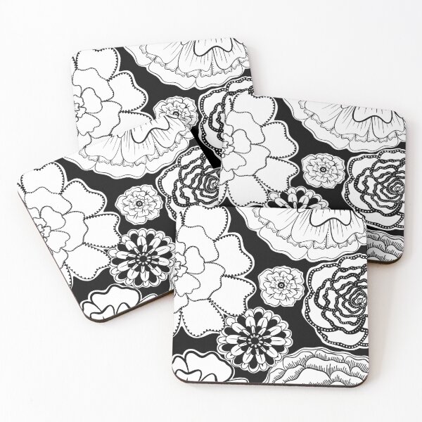 Artikelvorschau, Blumen auf schwarz entworfen und verkauft von ZeborahGrace.