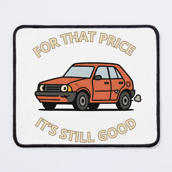 Item preview, Funny Cartoon Beater Car Quote Broken Budget designed and sold by TAVINECOM.