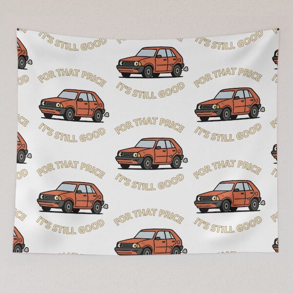 Item preview, Funny Cartoon Beater Car Quote Broken Budget designed and sold by TAVINECOM.