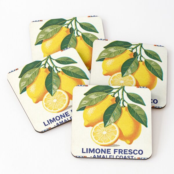 Item preview, Retro Mediterranean Lemon Print designed and sold by CollorTrend.