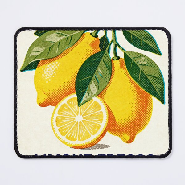 Item preview, Retro Mediterranean Lemon Print designed and sold by CollorTrend.