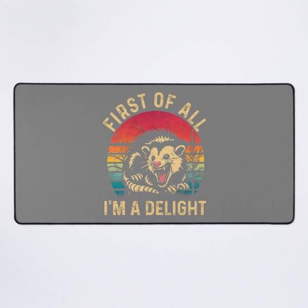 Item preview, Vintage Retro First Of All I'm A Delight Angry Possum designed and sold by KristineLi.