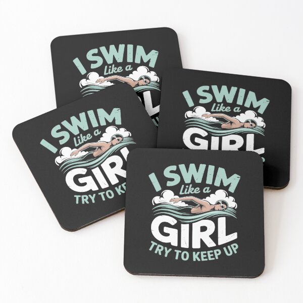 Item preview, I Swim Like A Girl Try To Keep Up Swimming Swimmer1  designed and sold by VerseFarm.