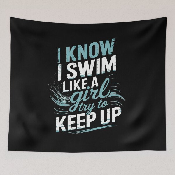 Item preview, I Swim Like A Girl, Funny, Women Ladies Swimmer Swimming  designed and sold by VerseFarm.