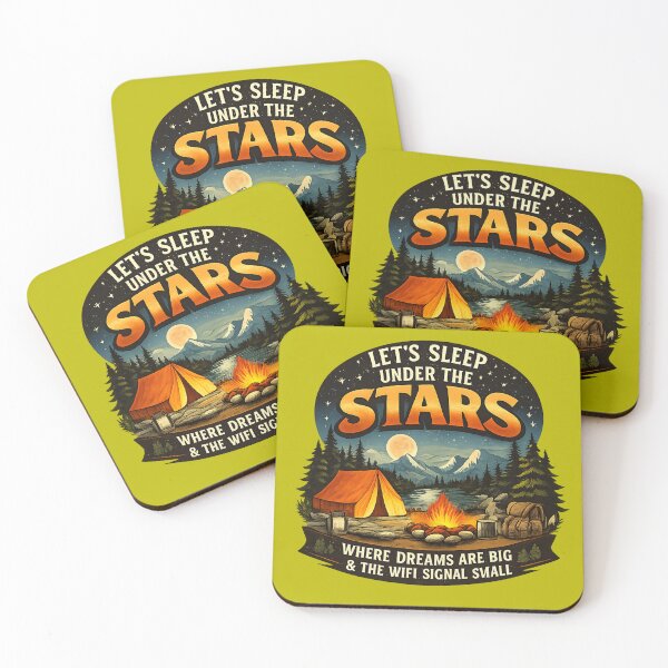 Item preview, Let’s Sleep Under The Stars Outdoor Camping Art designed and sold by Tender Flower Clothing.