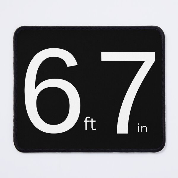 Item preview, 6 ft 7 in - White Typography Height Meme designed and sold by Open Canvas.