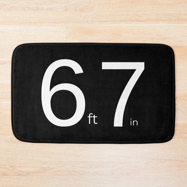Item preview, 6 ft 7 in - White Typography Height Meme designed and sold by Open Canvas.