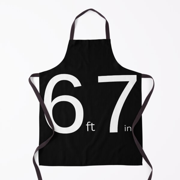 Item preview, 6 ft 7 in - White Typography Height Meme designed and sold by Open Canvas.
