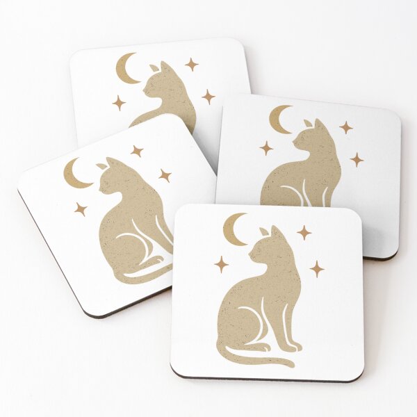 Item preview, Vintage Moon Cat Retro Crescent Night Design designed and sold by TAVINECOM.