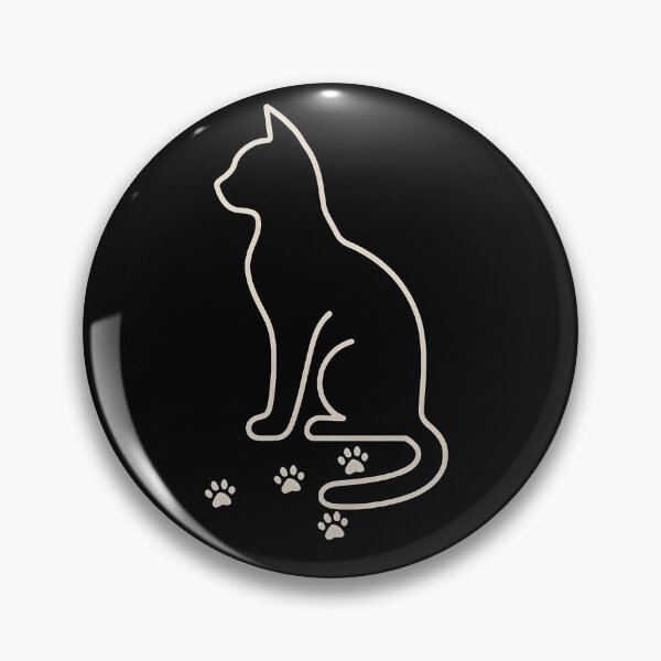 Item preview, Minimalist Cat Outline with Paw Prints Simple Pet Lover  designed and sold by TAVINECOM.