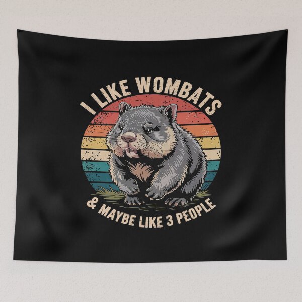 Item preview, I Like Wombats And Maybe Like 3 People, Funny Wombat  designed and sold by KotexTemu.