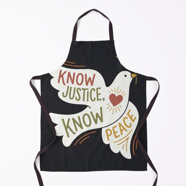 Item preview, Know Justice Know Peace Dove – Inspirational Faith & Peace Quote Illustration designed and sold by AbstractAuraArt.
