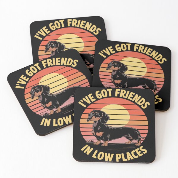 Item preview, I've got friends in low places funny dachshund apparel designed and sold by KotexTemu.