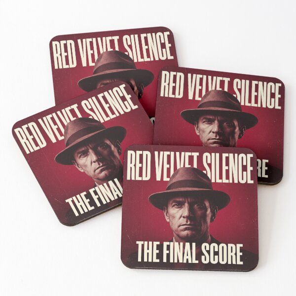 Item preview, Red Velvet Silence – Vintage Noir Crime Poster | The Final Score Art Print designed and sold by AbstractAuraArt.