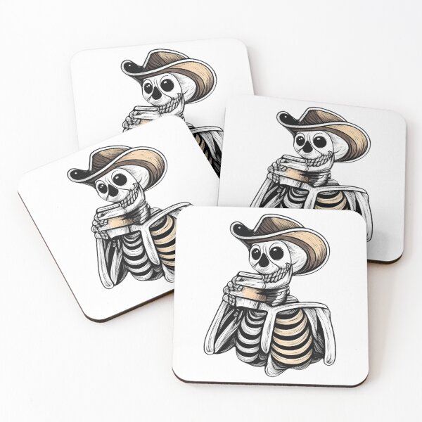 Item preview, Caffeinated Until the End – Skeleton Drinking Coffee designed and sold by so01.