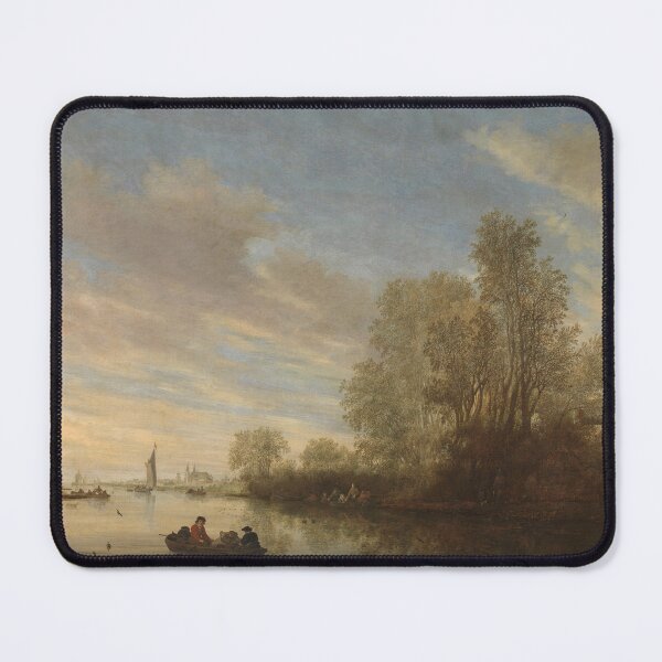 Item preview, Vintage River Landscape Painting, Farmhouse Wall Decor designed and sold by SavageVision.
