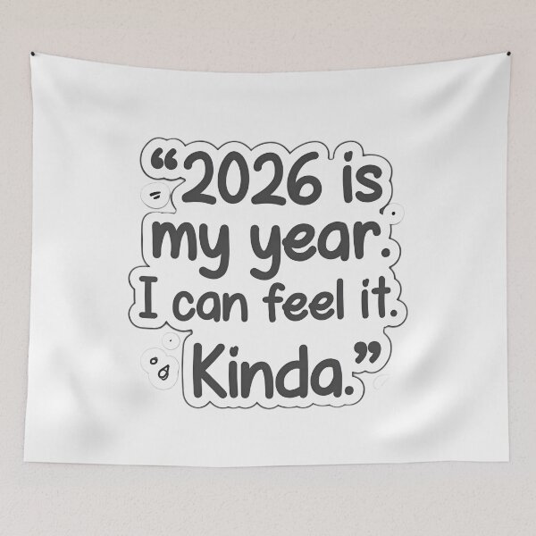 Item preview, 2026 Is My Year I Can Feel It - new year sticker designed and sold by MukuMint.