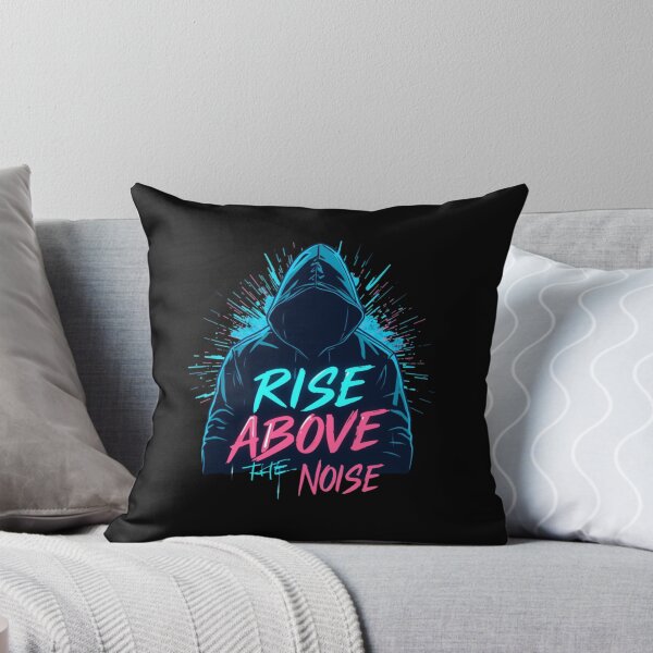 Item preview, Rise Above the Noise – Neon Hoodie Motivation Quote | Stay Focused Streetwear Design designed and sold by DevineCouture.