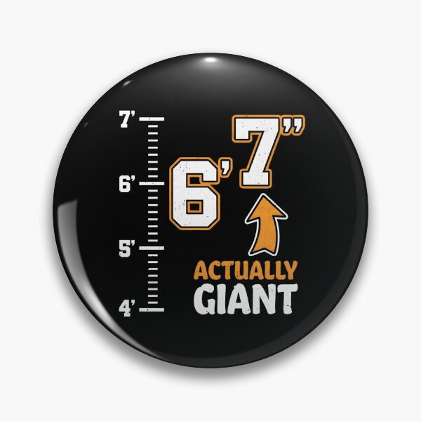 Item preview, Actually Giant 6'7" - Funny Height Chart & Varsity Style designed and sold by Open Canvas.