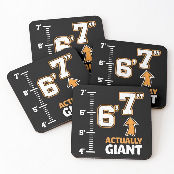 Item preview, Actually Giant 6'7" - Funny Height Chart & Varsity Style designed and sold by Open Canvas.