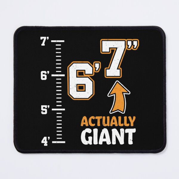 Item preview, Actually Giant 6'7" - Funny Height Chart & Varsity Style designed and sold by Open Canvas.