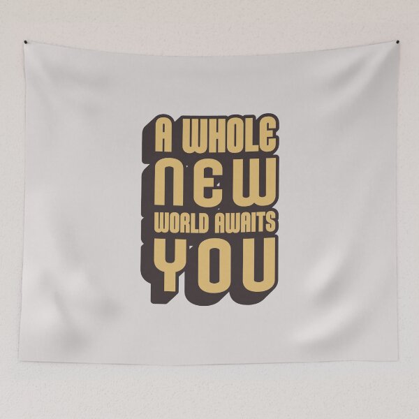 Item preview, A Whole New World Awaits Typography designed and sold by trepiu.