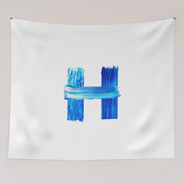 Item preview, Cursive H Modern Paint Texture Monogram | Minimalist Initial Art designed and sold by Raj-Designs.