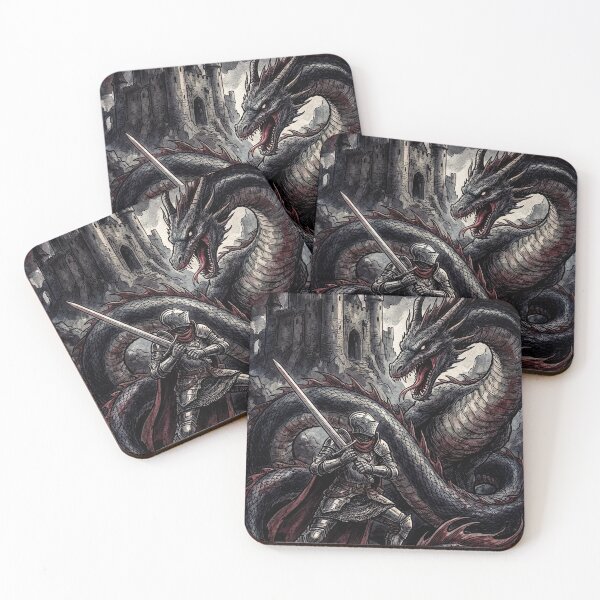Item preview, The Knight and the Dragon designed and sold by BlackArtGraphik.