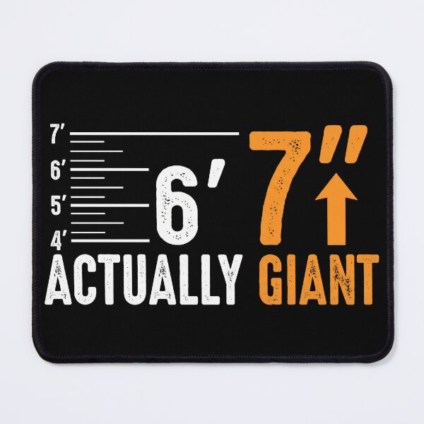 Item preview, Actually Giant 6'7" - Funny Height Chart & Varsity Style designed and sold by Open Canvas.
