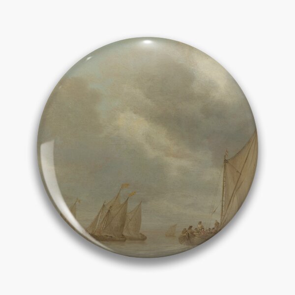 Item preview, Vintage Sailboats Seascape Painting, Muted Nautical Print designed and sold by SavageVision.
