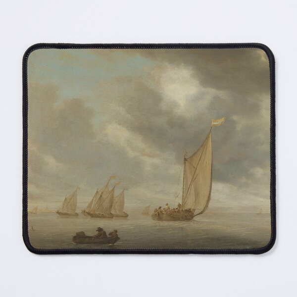Item preview, Vintage Sailboats Seascape Painting, Muted Nautical Print designed and sold by SavageVision.