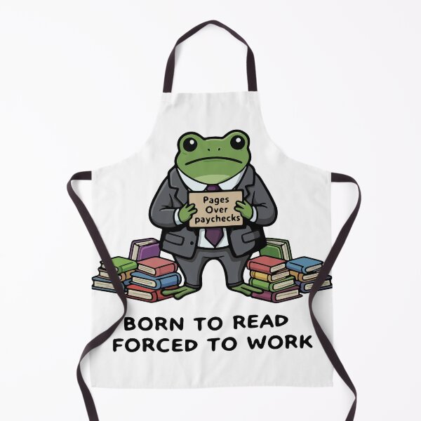 Item preview, Funny Frog In Suit Office Humor - Born To Read Forced To Work  designed and sold by Floomart.