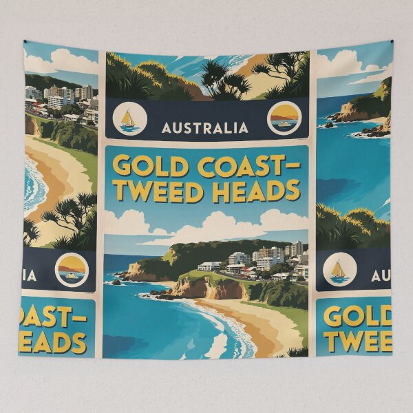 Item preview, Gold Coast Tweed Heads Australia Vintage Travel Tourism designed and sold by TravelersGems.