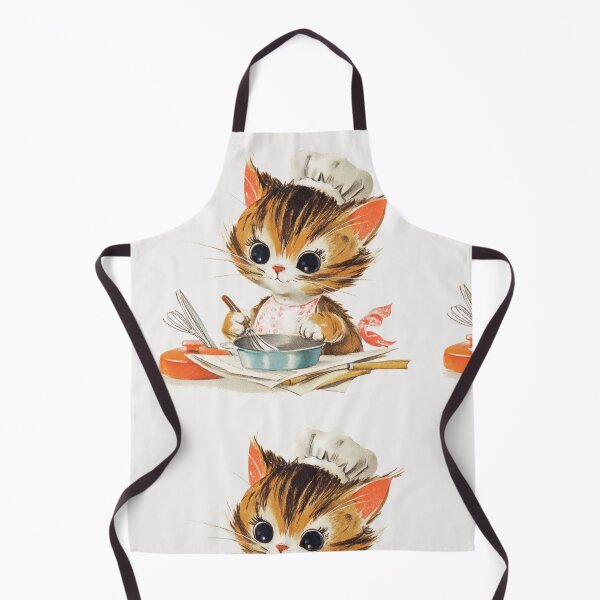 Item preview, Vintage kitten cooking designed and sold by MendaciousMina.