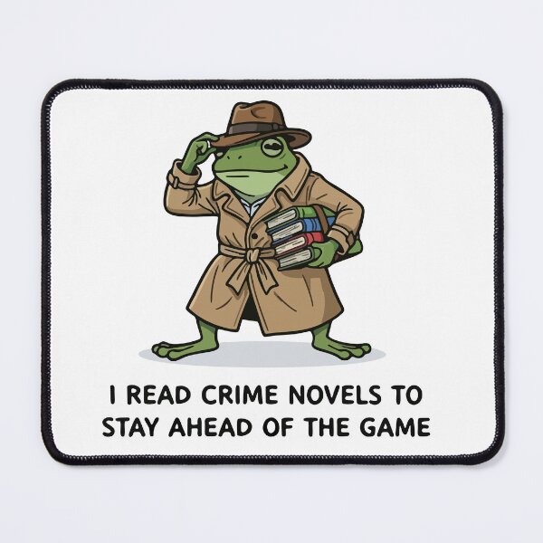 Item preview, Funny Detective Frog Reading Crime Novels True Crime Mystery Lover designed and sold by Floomart.