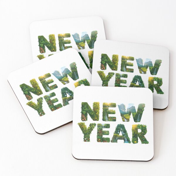 Item preview, Nature-Inspired New Year Typography Art designed and sold by VirtuTrek-XP.